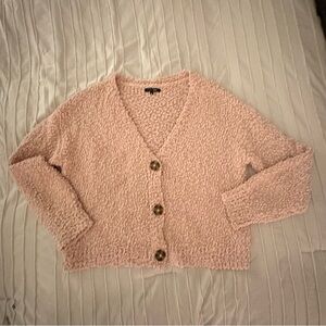 Papermoon Blush Pink Button-Up Sweater